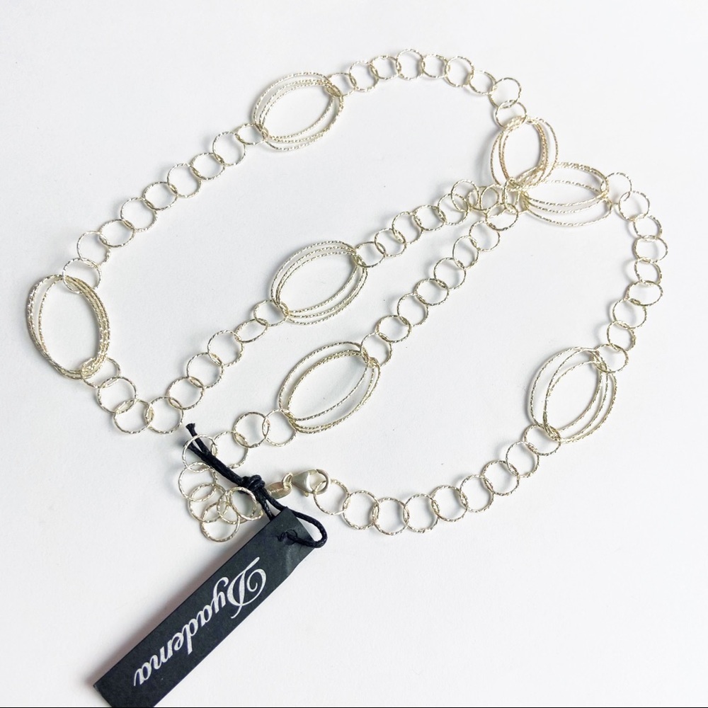 NWT Dyadema 925 sterling silver long link necklace